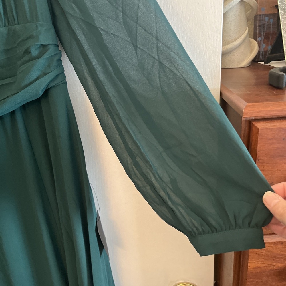 Lulu  About Divine HunterGreen Women's Maxi Dress‎  Backless Size XL - Picture 5 of 11